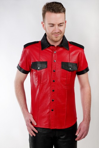 Lederhemd hemd police - lederhemd,