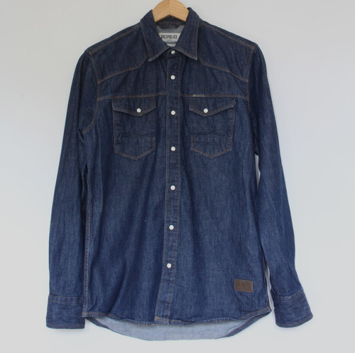 883 police denim bronco hemd - denim,