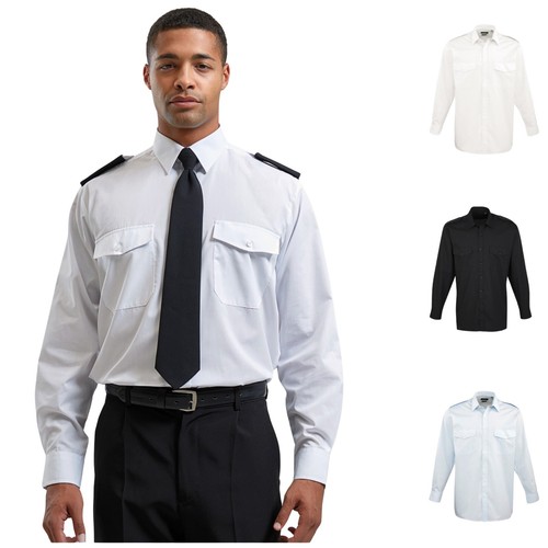 Herren hemd langarm pilot - herren,