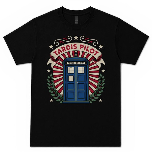 Tardis pilot shirt sci - tardis,